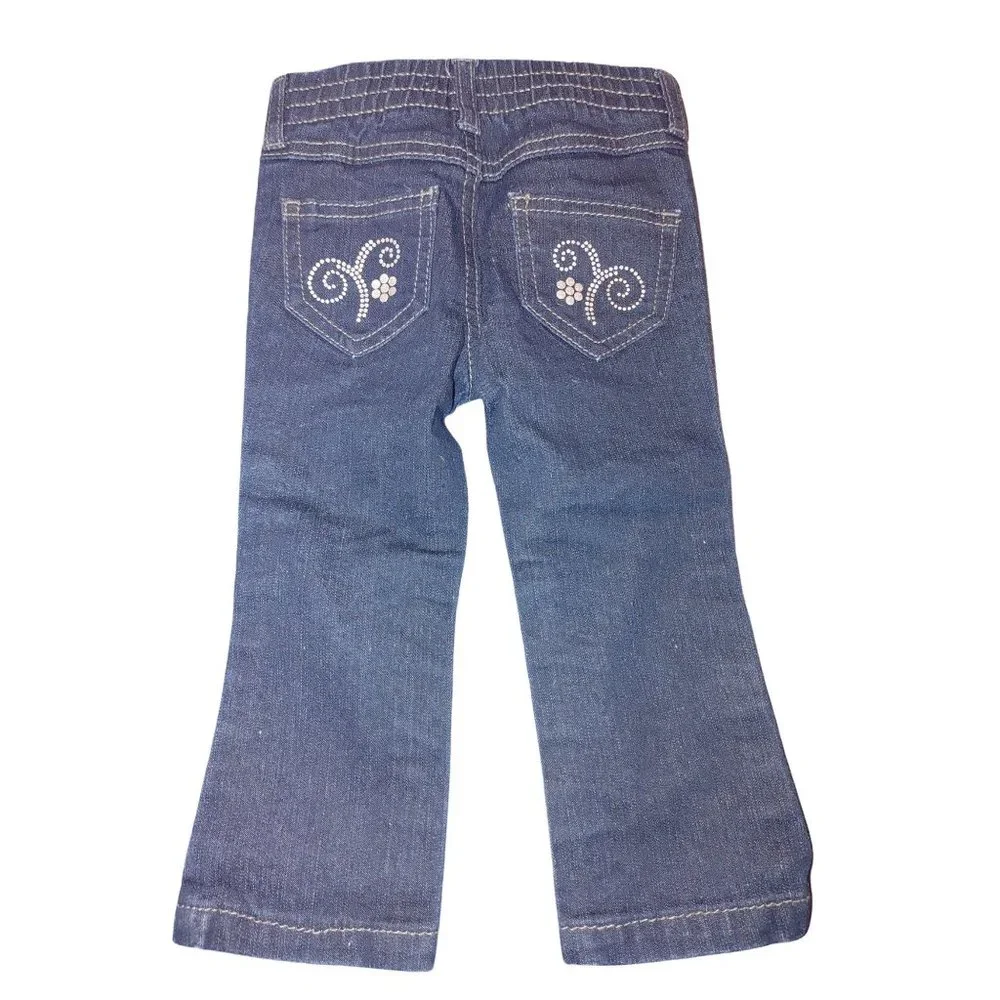 GIRLS HEALTHTEX EMBELLISHED‎ JEANS SIZE 18 MOS